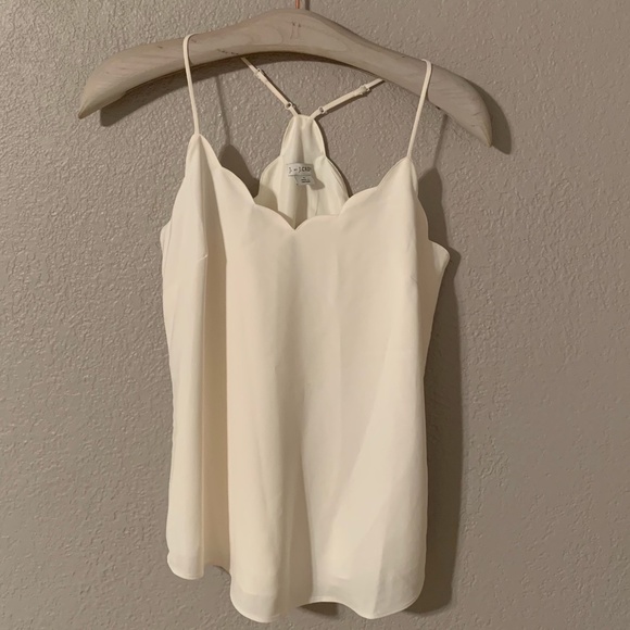 NWT J. by J. Crew scalloped tank cami top - Picture 2 of 4